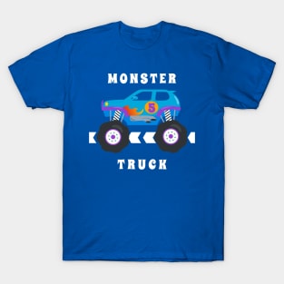 Vector illustration of monster truck with cartoon style. T-Shirt